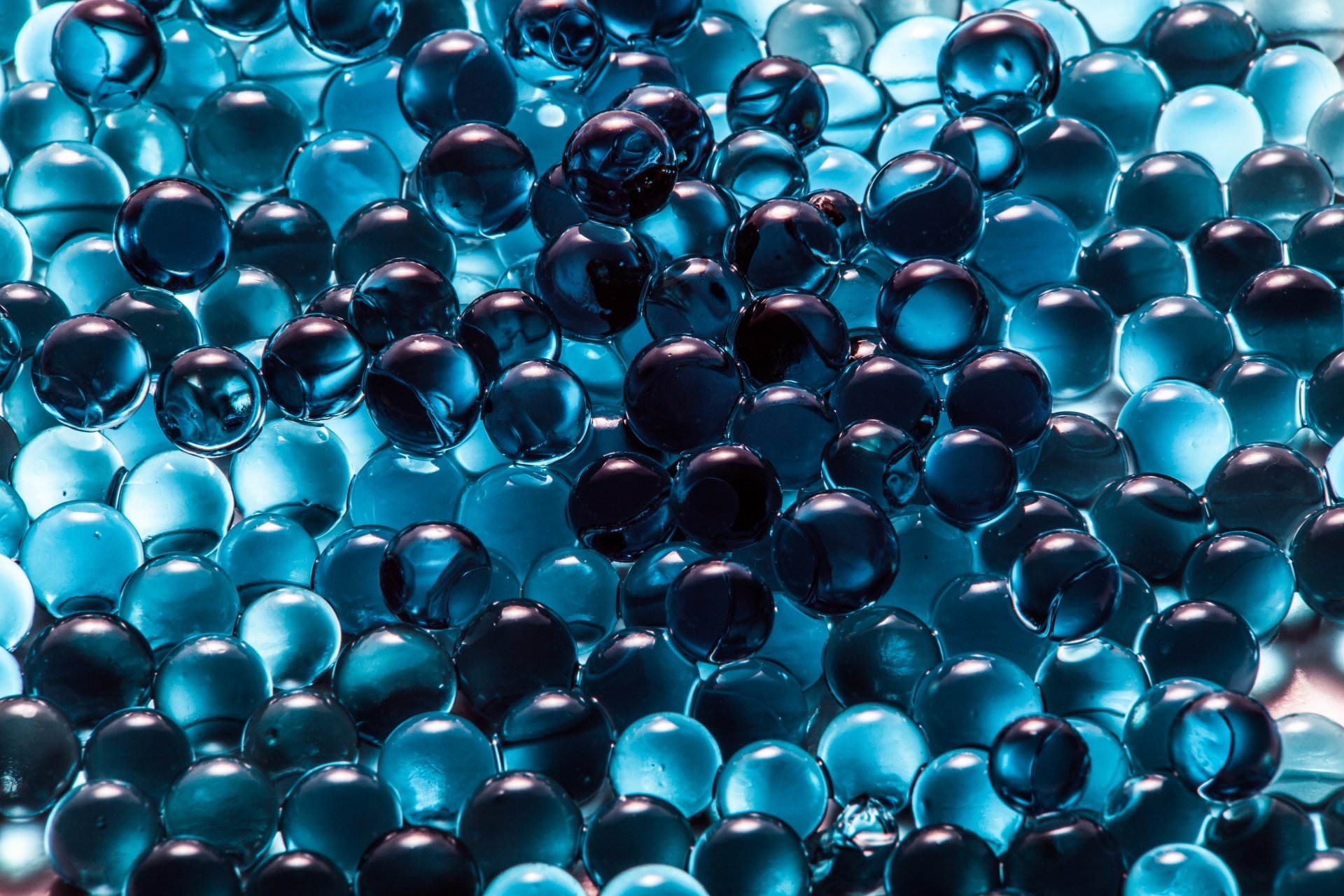 close up of blue orbeez
