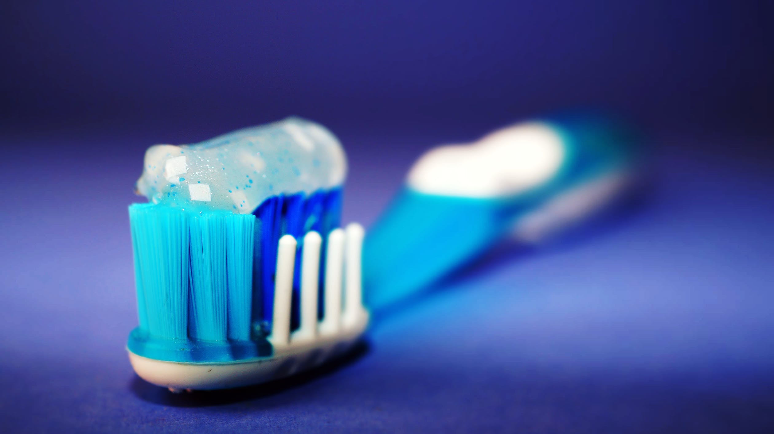 fluoride in toothpaste on toothbrush