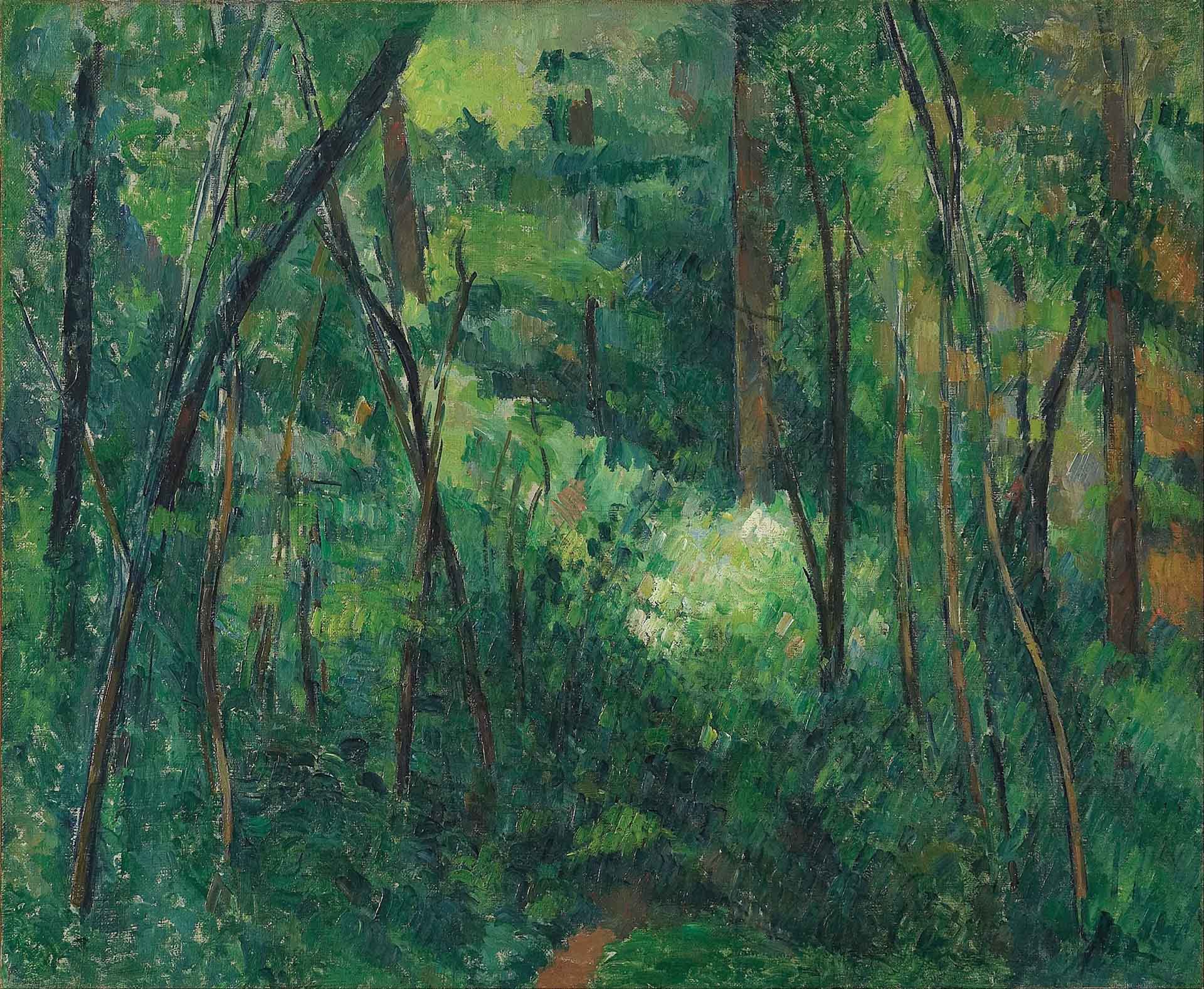 painting of green trees